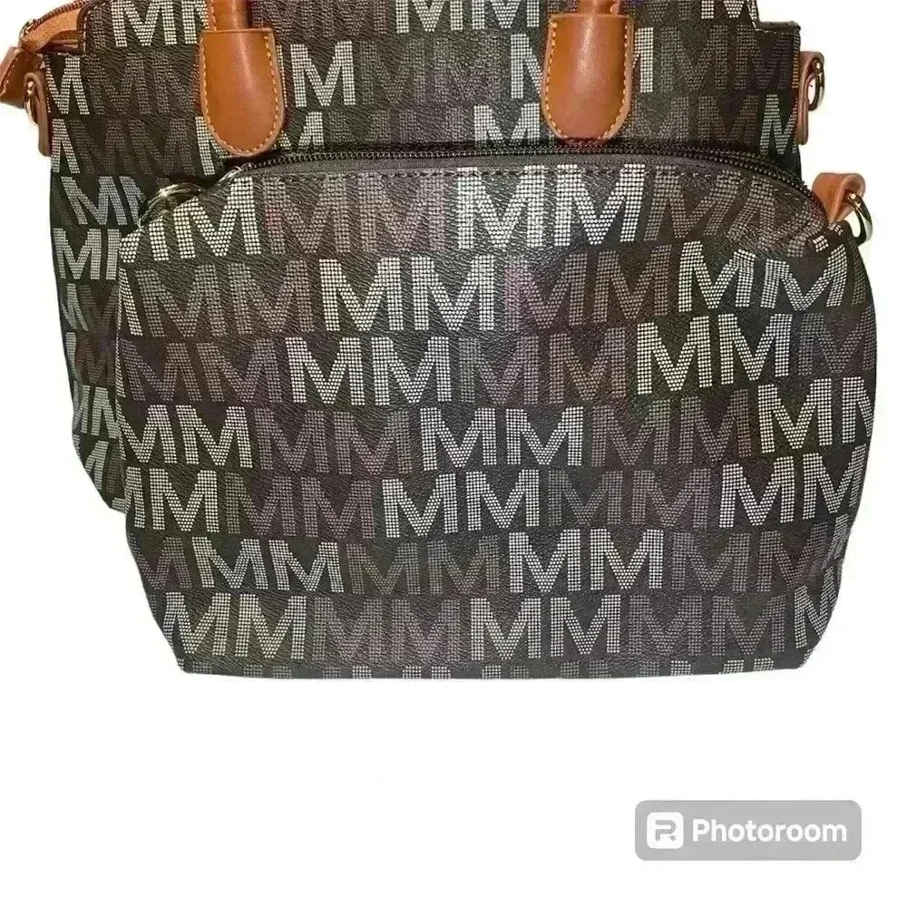 Mia K Farrow Tote Handbag Faux Leather Top Handle Shoulder Strap - Picture 2 of 13